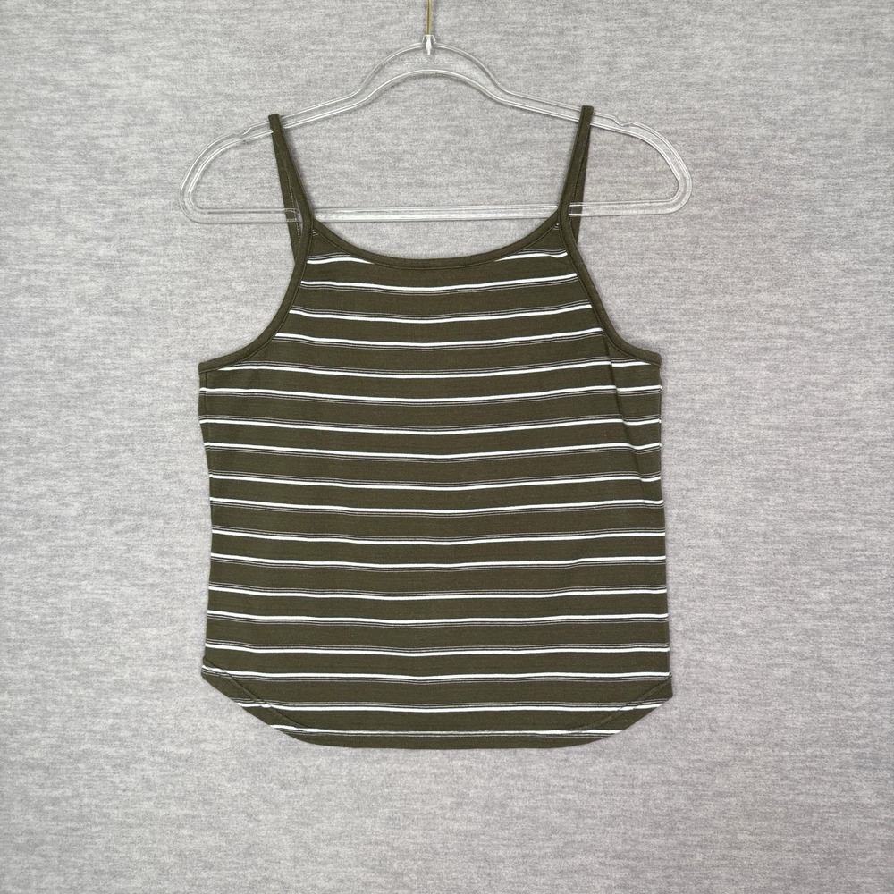 Vintage Womens Y2K Knit Tank Size Large American Eagle Grunge Twilight Striped